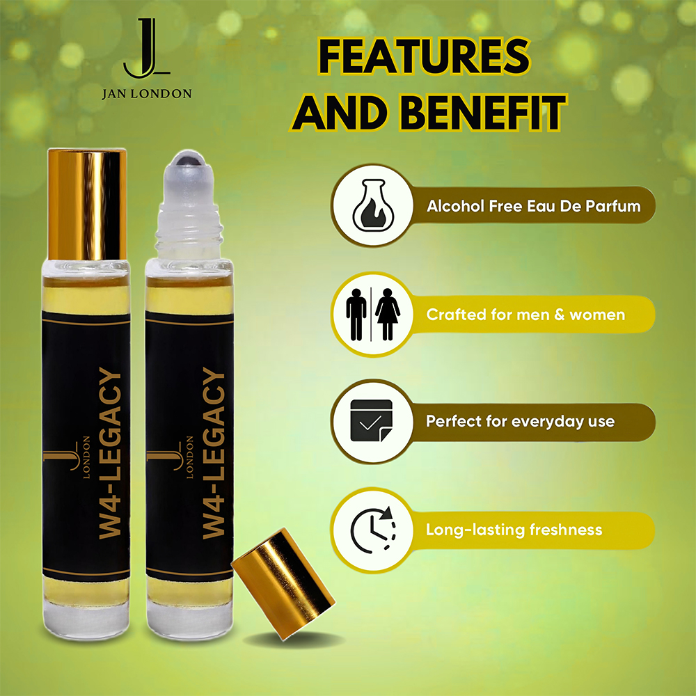 ATTAR OIL: Unisex Perfume Oil | Non-Alcoholic & Vegan Ittar Roll-On Perfume, 10ml - Inspired by Creed Aventus (W4-LEGACY) 5 ATTAR OIL: Unisex Perfume Oil | Non-Alcoholic & Vegan Ittar Roll-On Perfume, 10ml - Inspired by Creed Aventus (W4-LEGACY)